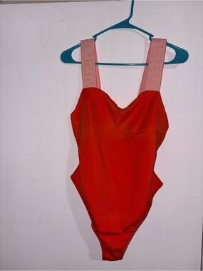 Versace One-Piece Swimsuit with Pink Straps